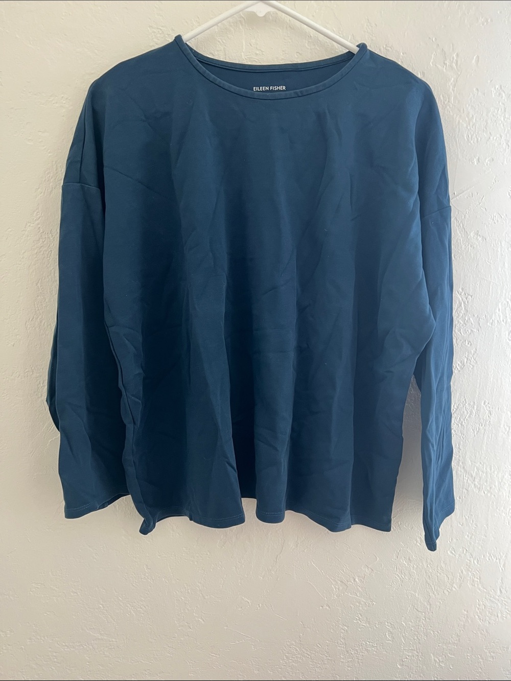 Eileen Fisher Deep Navy Long Sleeve Top XL